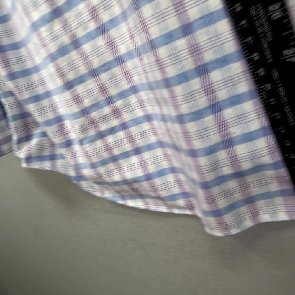 Banana Republic Shirt Mens XL Check Plaid Non-Iron Tailored Slim‎ Fit Button Up